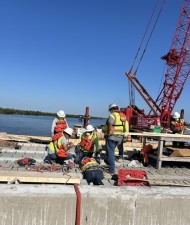 Continuing work on the Little Pine Island Bridge