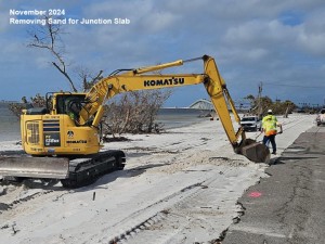 November 2024 Removing Sand for Junction Slab