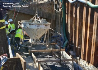 November 2024 Pouring Drainage Footer