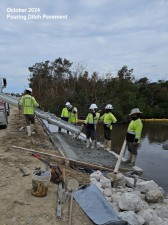 October 2024 Pouring Ditch Pavement