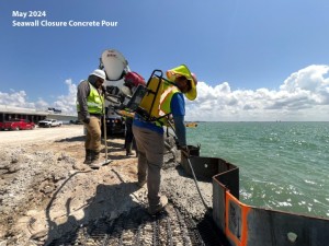 May 2024 Seawall Closure Concrete Pour