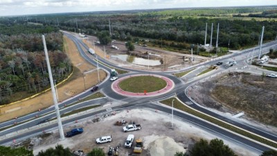 Drone footage of Roundabout progress