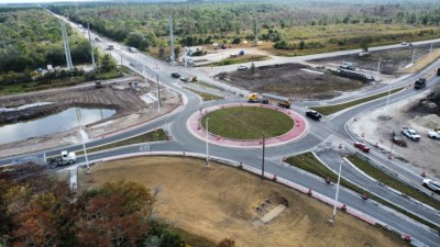 Drone footage of Roundabout progress